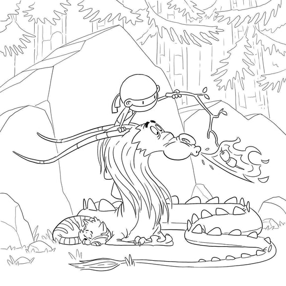 Hello Ninja Coloring Book
