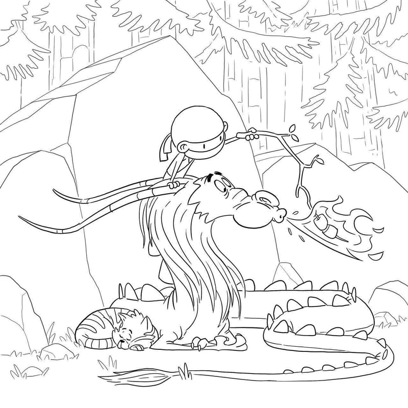 Hello Ninja Coloring Book