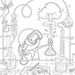 Hello Ninja Coloring Book